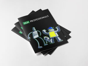 Catalog mockup displaying multi-page catalog printing services available at Sign Professionals in Uncasville CT.