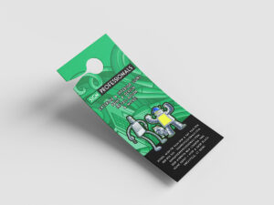 Door hanger mockup highlighting custom door hanger printing offered by Sign Professionals in Uncasville CT.